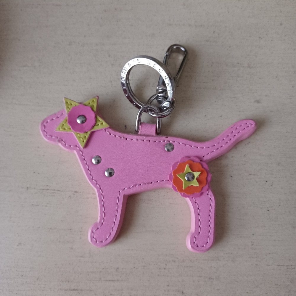 PINK Victoria's Secret Pink Dog Key Holder Vintage!